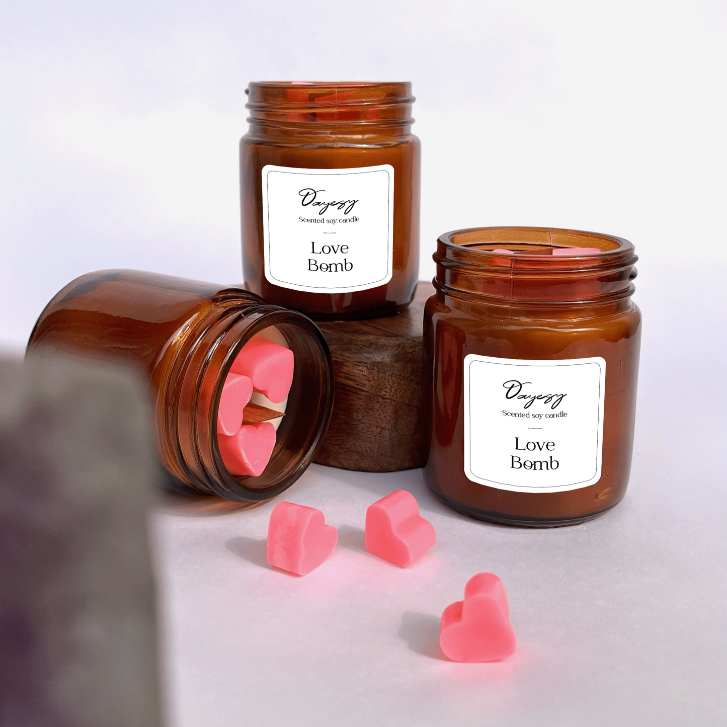 Love Bomb: Set of 3 Pumpkin Spice Jar Candles