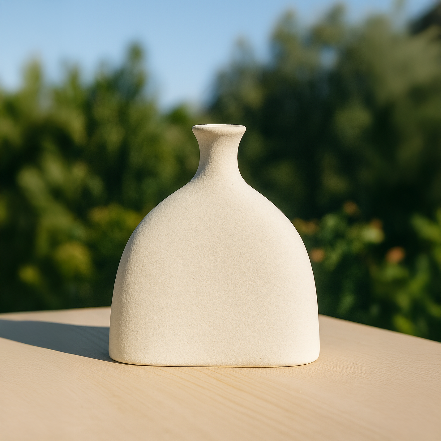 handmade ceramic vase, sculptural vase, ivory home decor, modern vase, decorative vase, small shelf vase, minimalist home decor, compact vase, organic finish vase, curvy vase, Dayesy vase